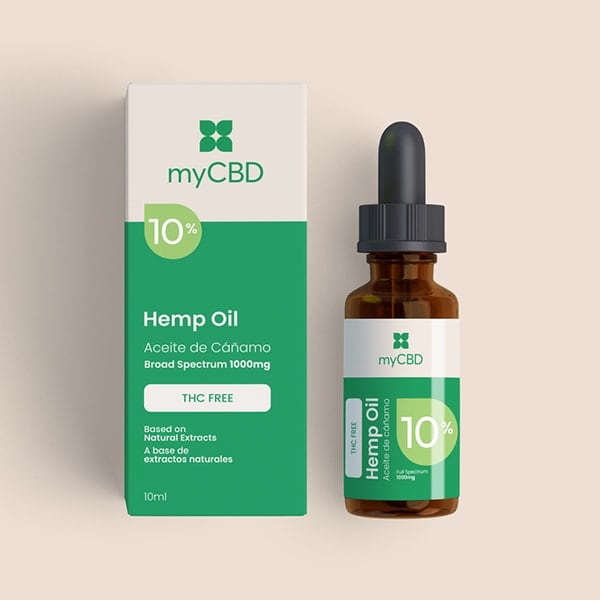 Aceite CBD 10% THC Free de myCBD – 10ml