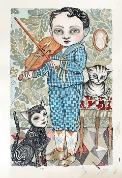 Akvarel af Julie Nord