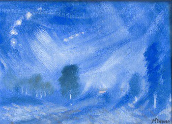 Skymning. Maleri af Stellan Mörner