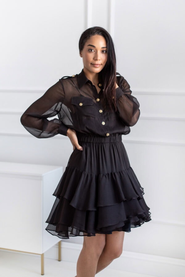 Czarna jedwabna sukienka NORI