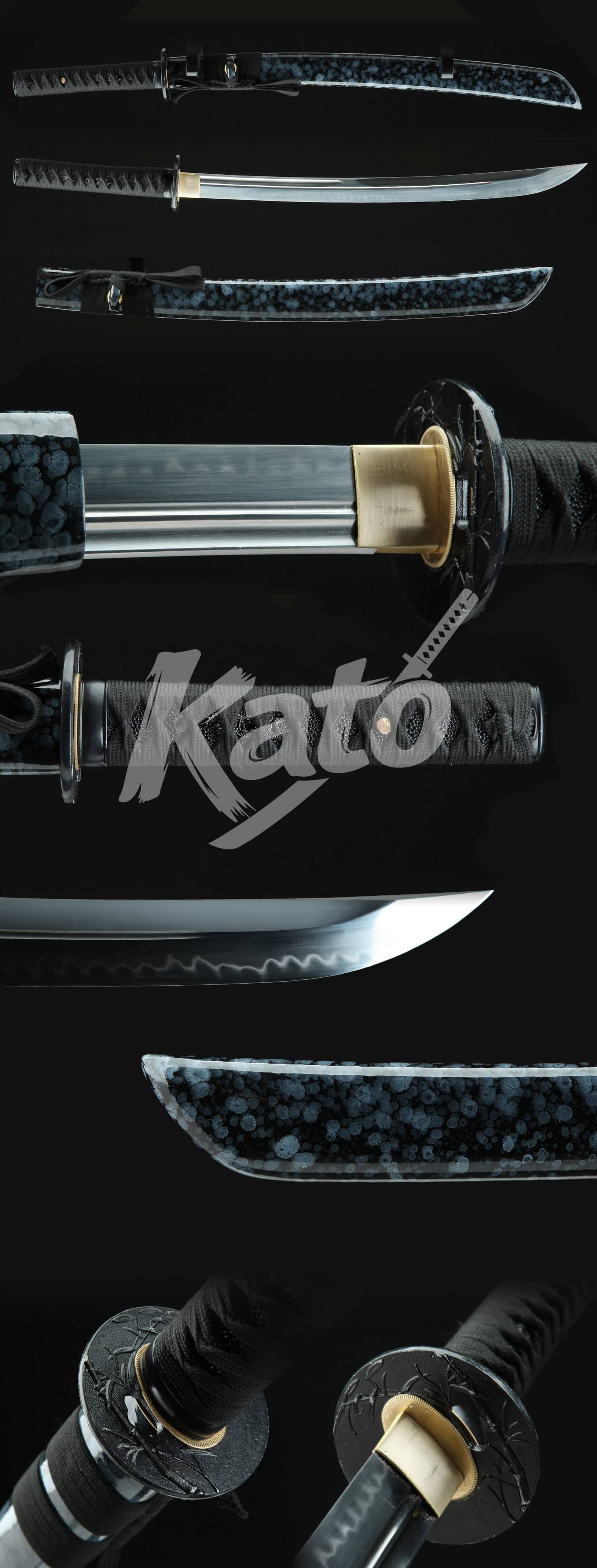 T10 Carbon Steel Katana – Hand-Forged Blade, Clay-Tempered Hamon, Alloy Tsuba