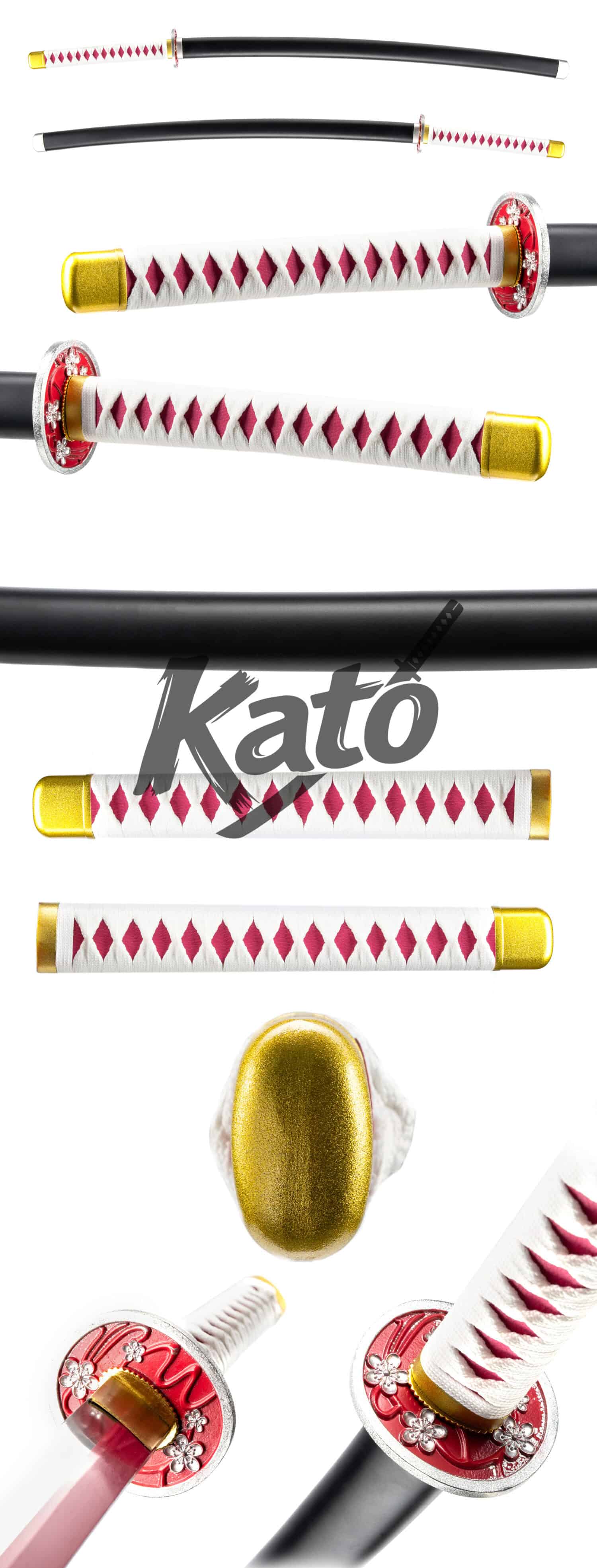 Demon Slayer “Suhualuo” Katana — 1045 Steel, Pink Baked Finish,