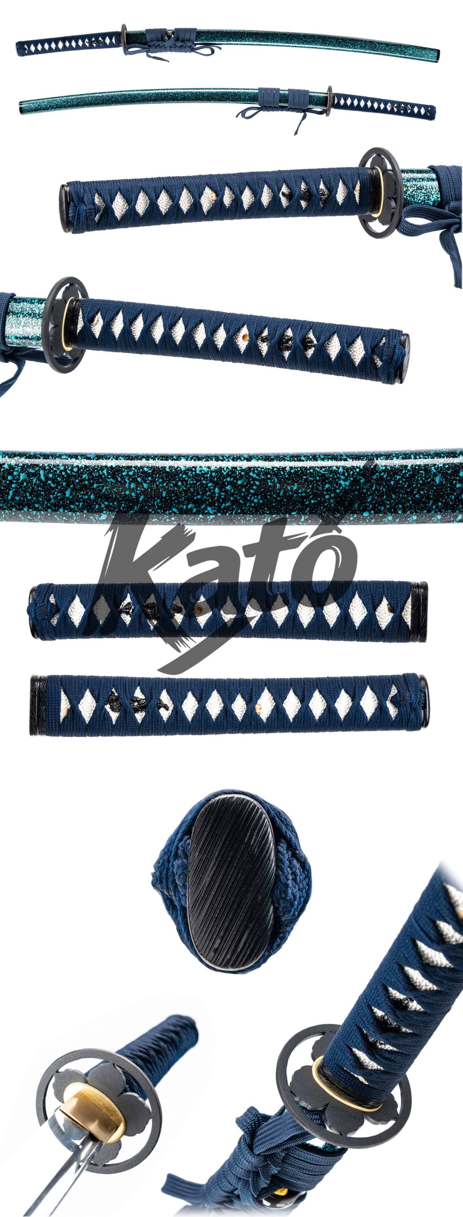 Mirror Polish Katana — 5160 Steel, Hand Forged & Hand Polished, Blackened Iron Fittings (40.2")