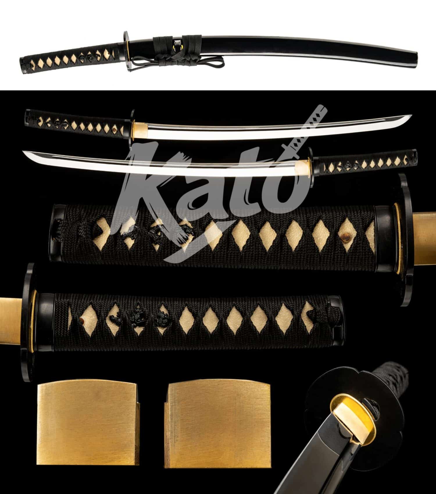 2 5160 Spring Steel Mirror Polished Wakizashi Handmade Japanese Collectible Piano Black Copper