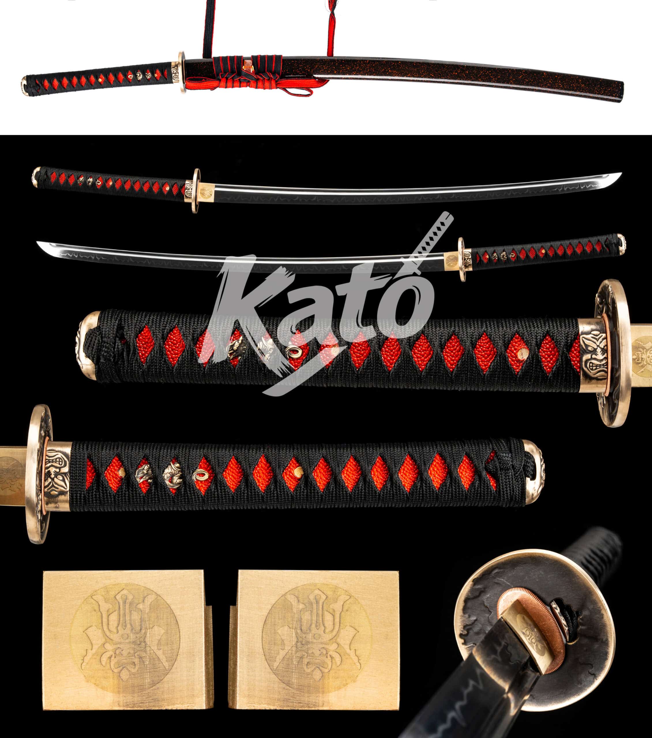 T10 Clay Tempered Katana – Traditional Iron Koshirae – Tencel Grip T10 Clay Tempered Katana – Traditional Iron Koshirae – Tencel Grip