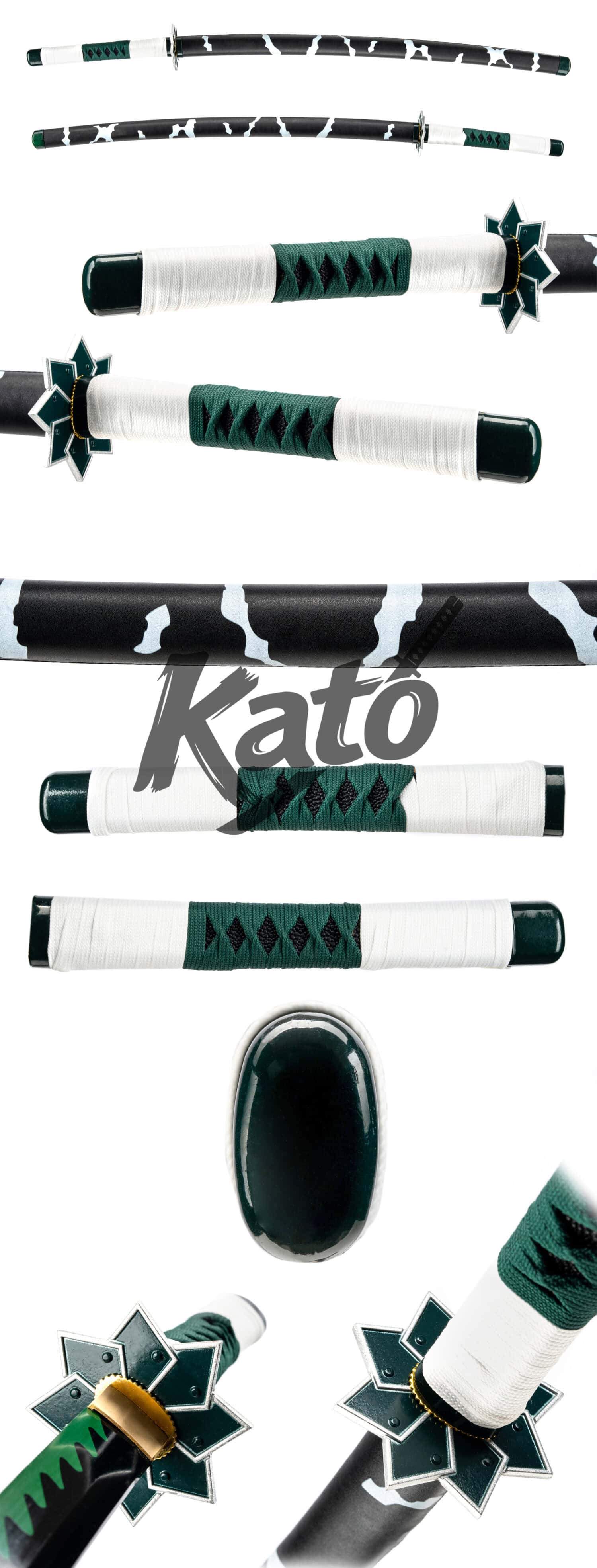 Demon Slayer Sanemi Shinazugawa Katana (Sheath-Style Version) — 1045 Steel, Black Baked Finish