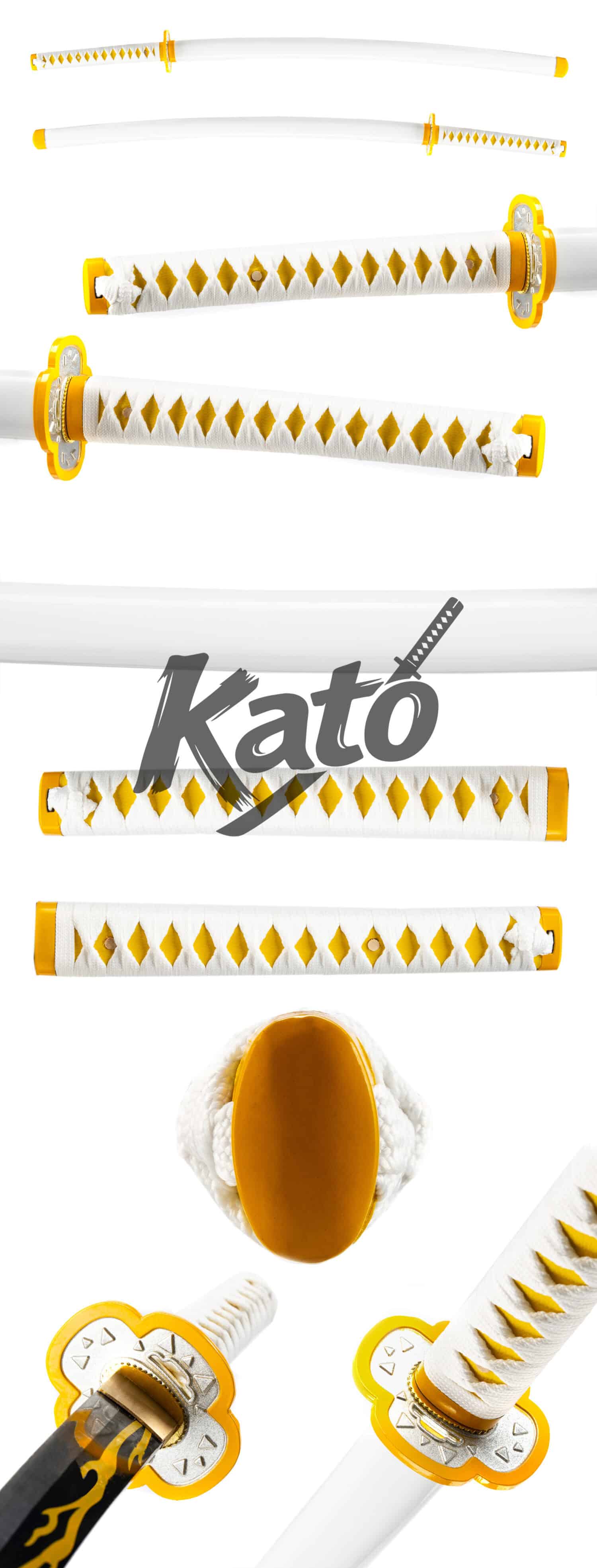 Demon Slayer Zenitsu Agatsuma Katana — 1045 Steel, Black Baked Finish