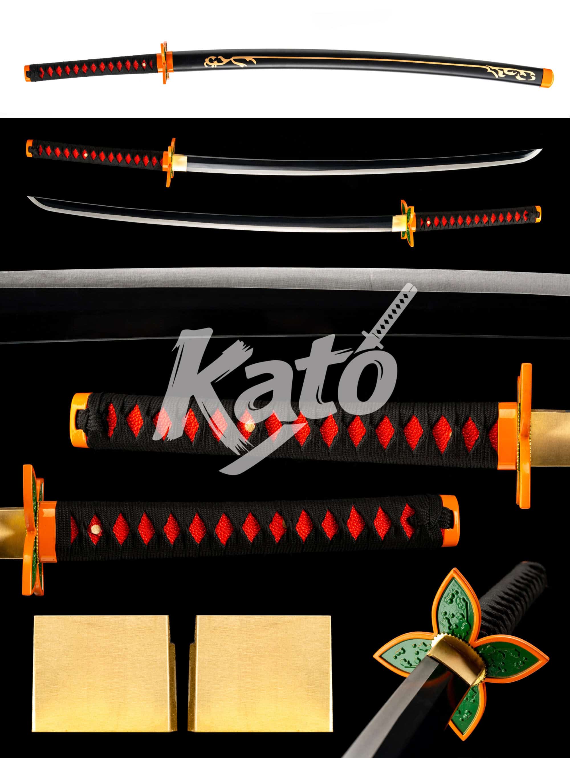 4 Demon Slayer Shinobu Kocho 2nd Katana — 1045 Steel, Black Baked Finish, 41.34"