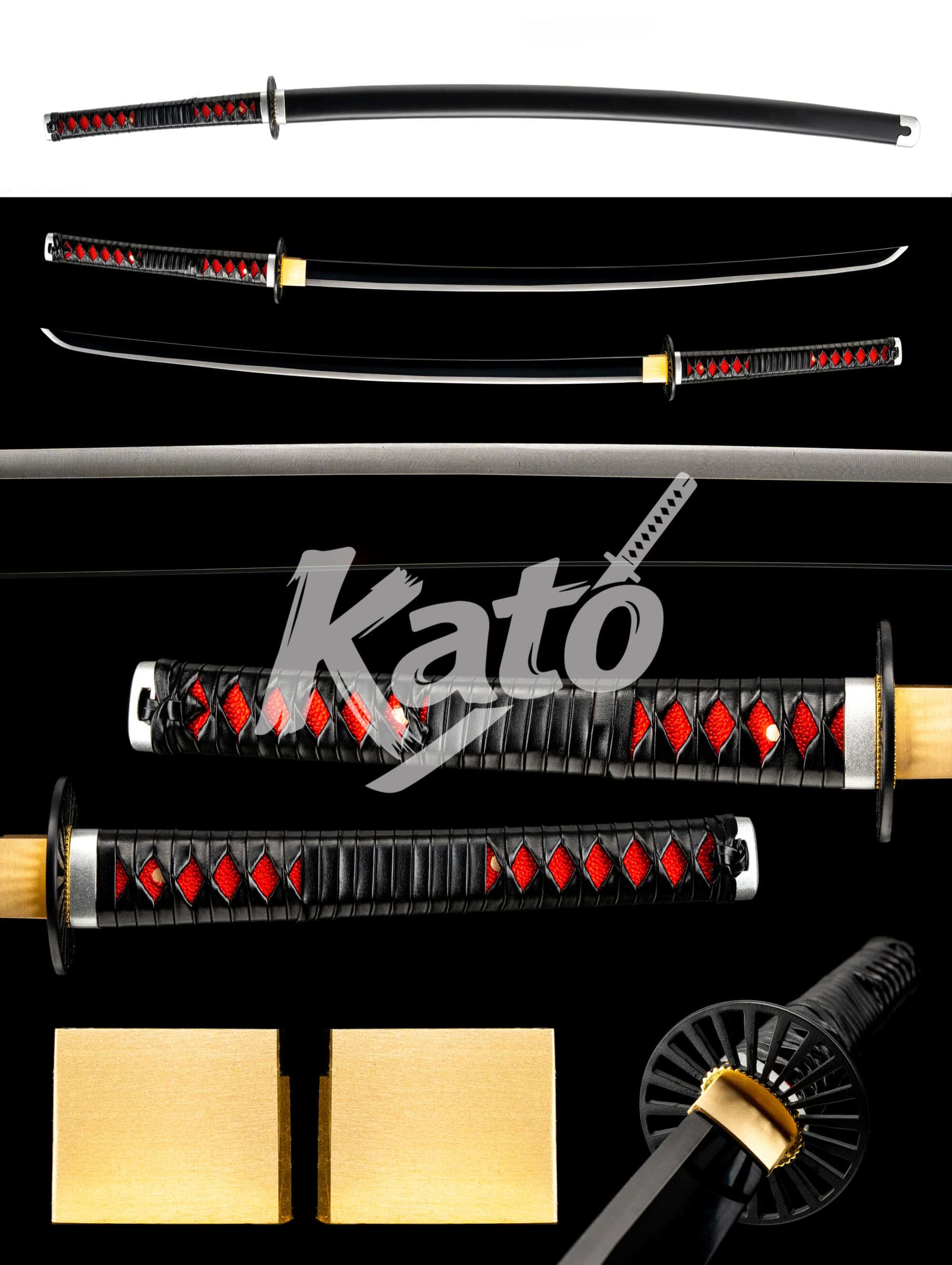 8 Demon Slayer Tanjiro Kamado Katana — 1045 Steel, Black Baked Finish
