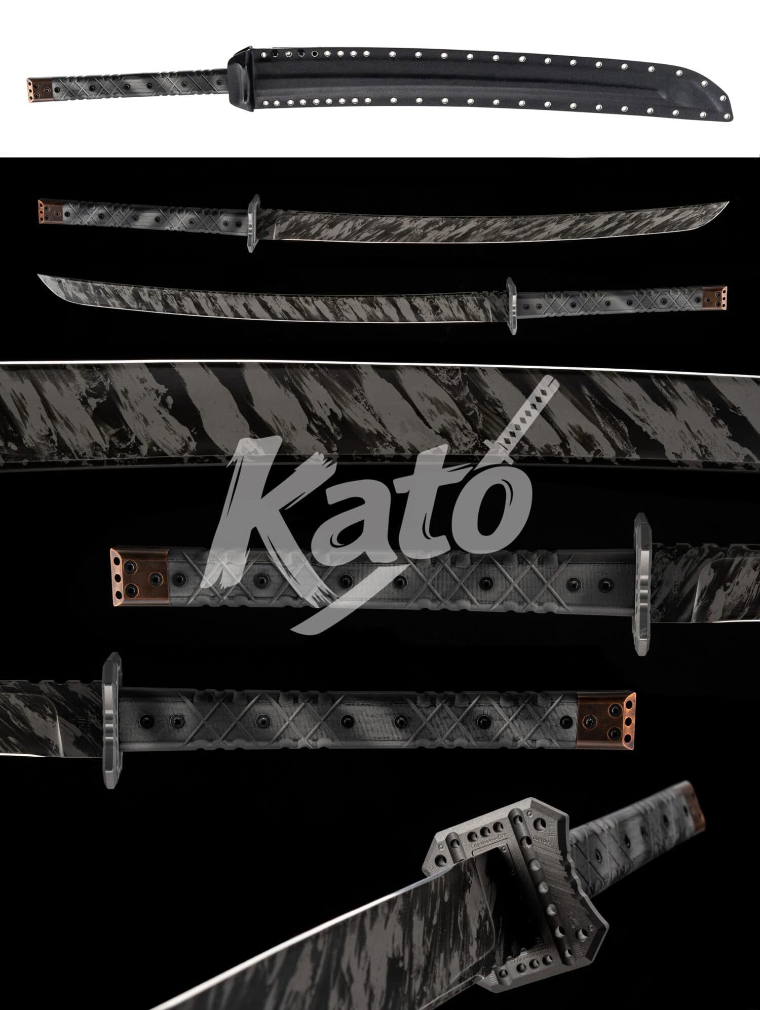 16 5160 Spring Steel Flame Etched Samurai Sword Collectible Handmade