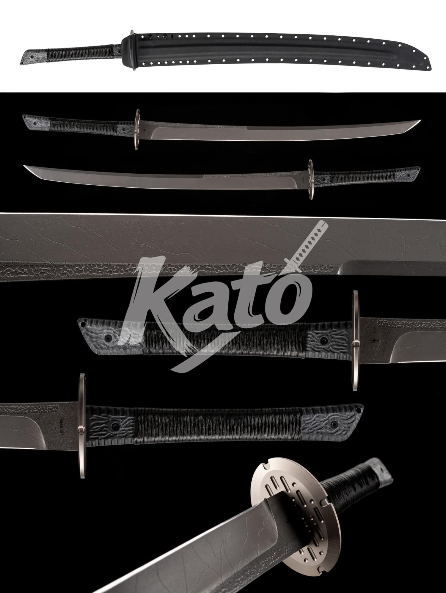 18 5160 Spring Steel Flame Pattern Samurai Sword Collectible Handmade