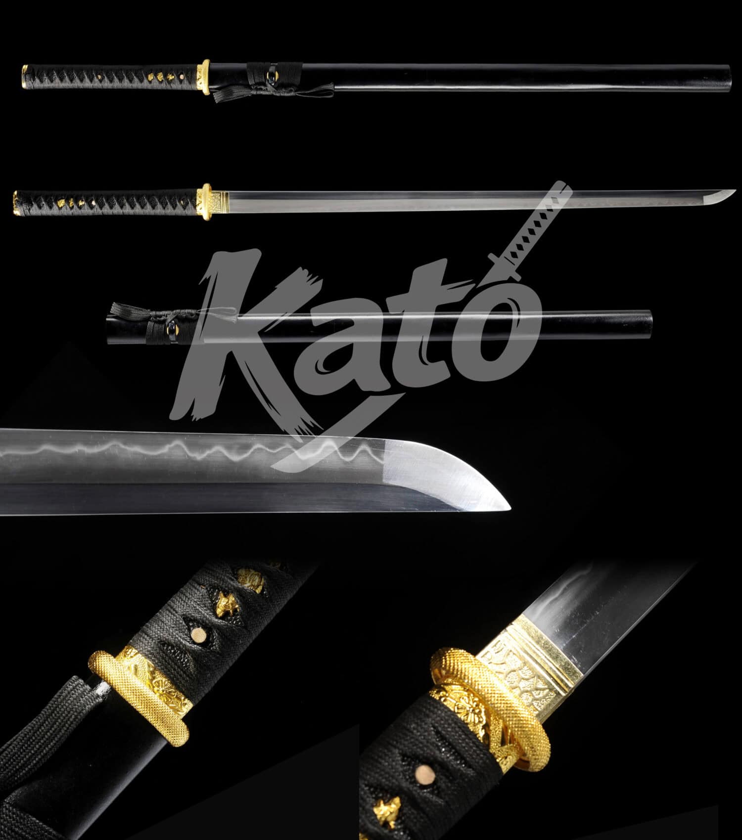 2 Hand Forged T10 Clay Tempered Katana – Real Hamon Full Tang Samurai Sword