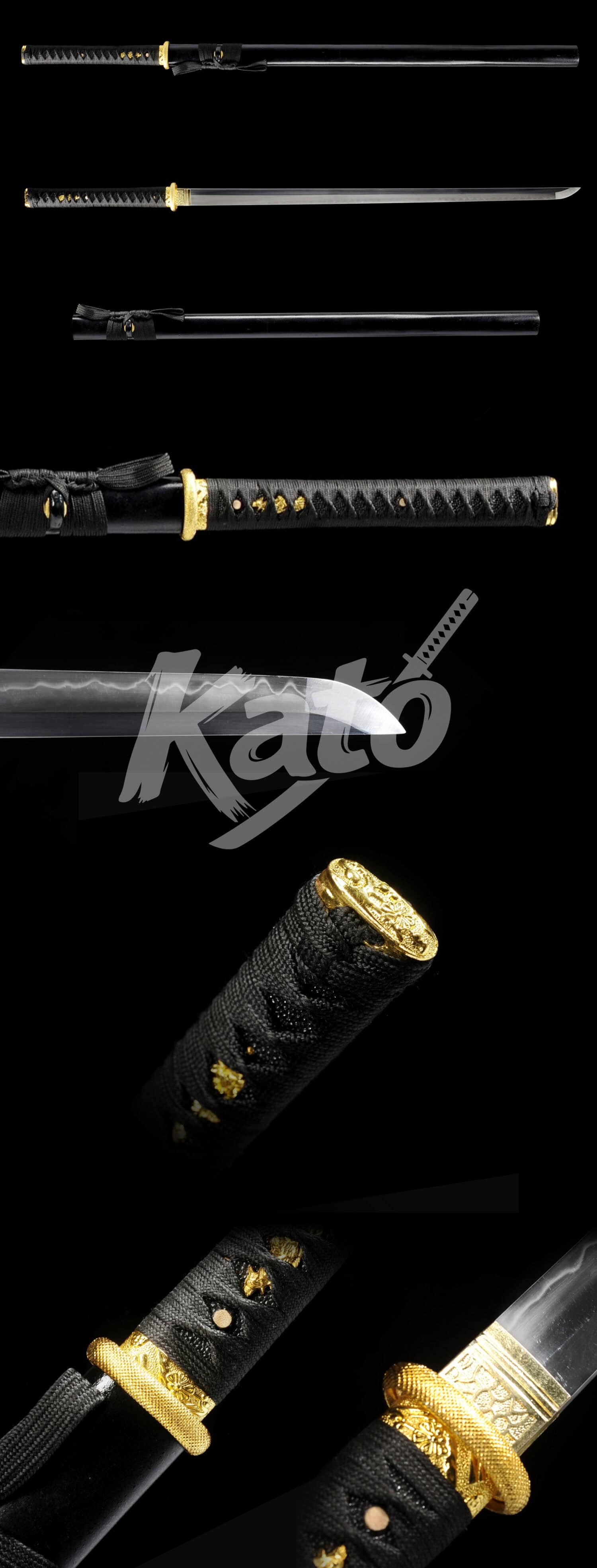 Hand Forged T10 Clay Tempered Katana – Real Hamon Full Tang Samurai Sword