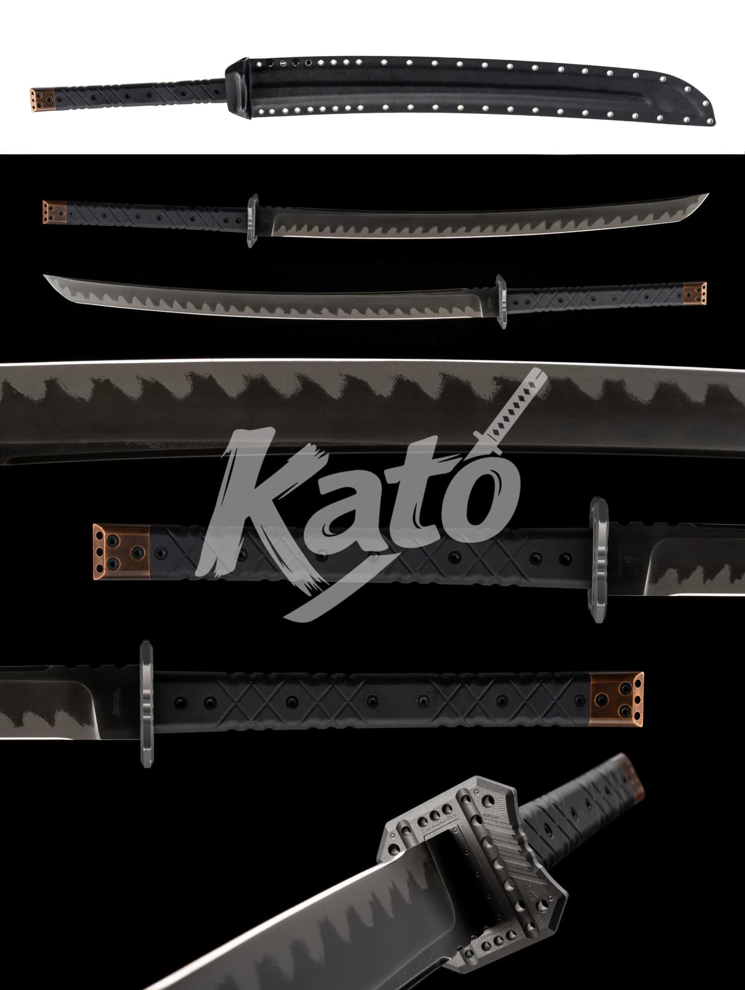 20 5160 Spring Steel Black Coated Samurai Sword Collectible Handmade