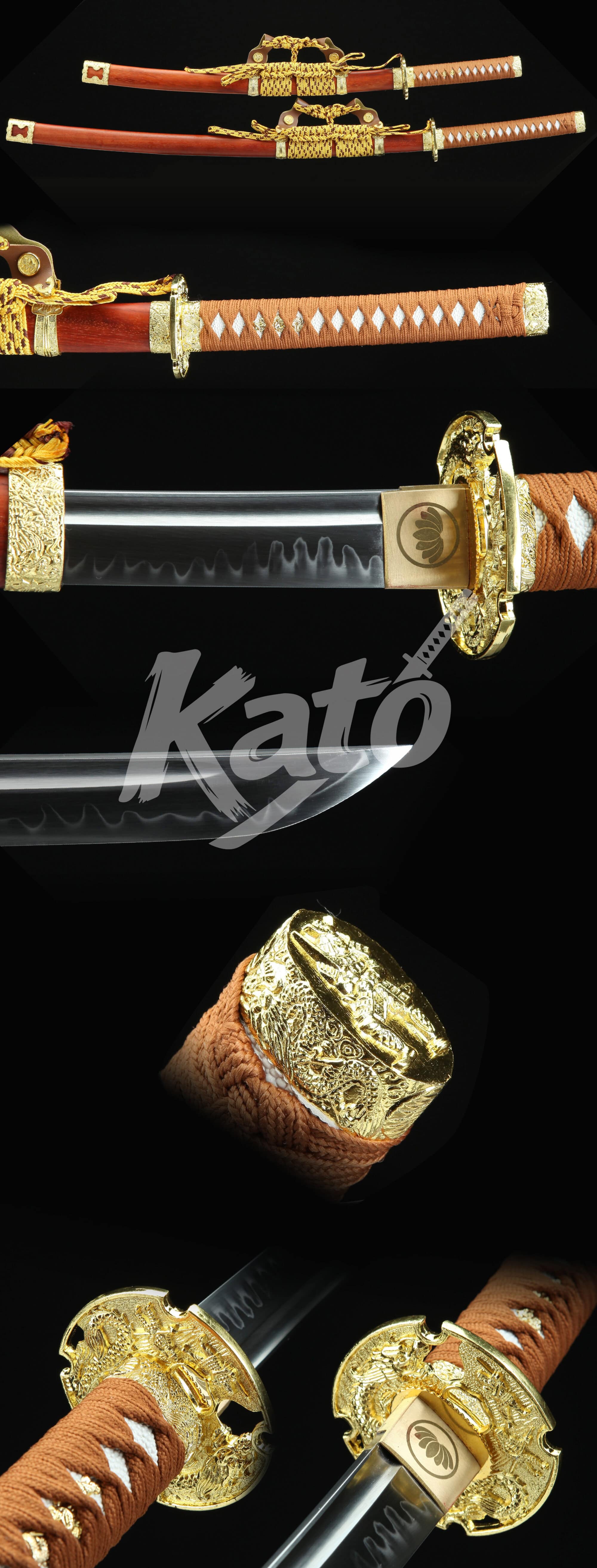 8-8 T10 Steel Tachi Daisho Set – Clay Tempered, Full Tang