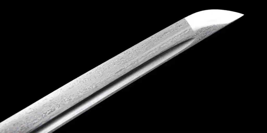 katana hamon detail on blade edge
