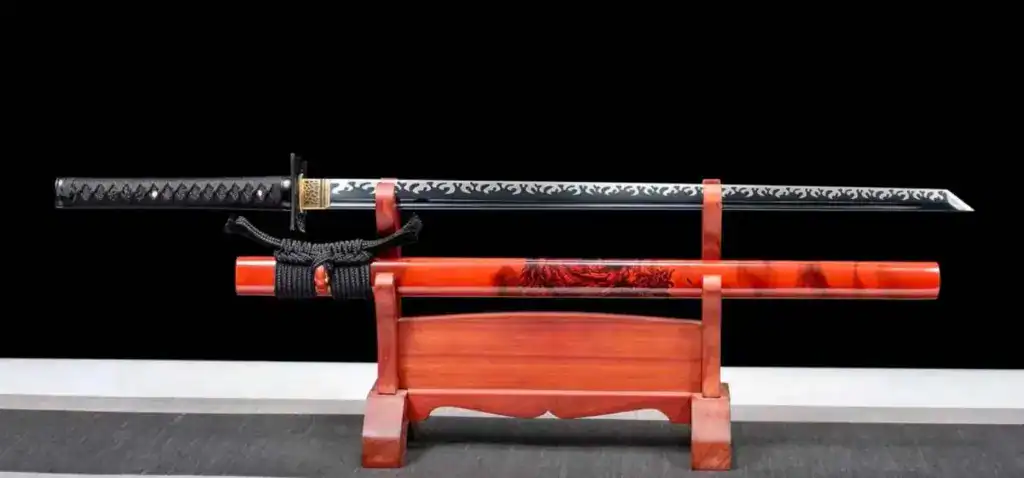 Red scabbard ninjato display sword