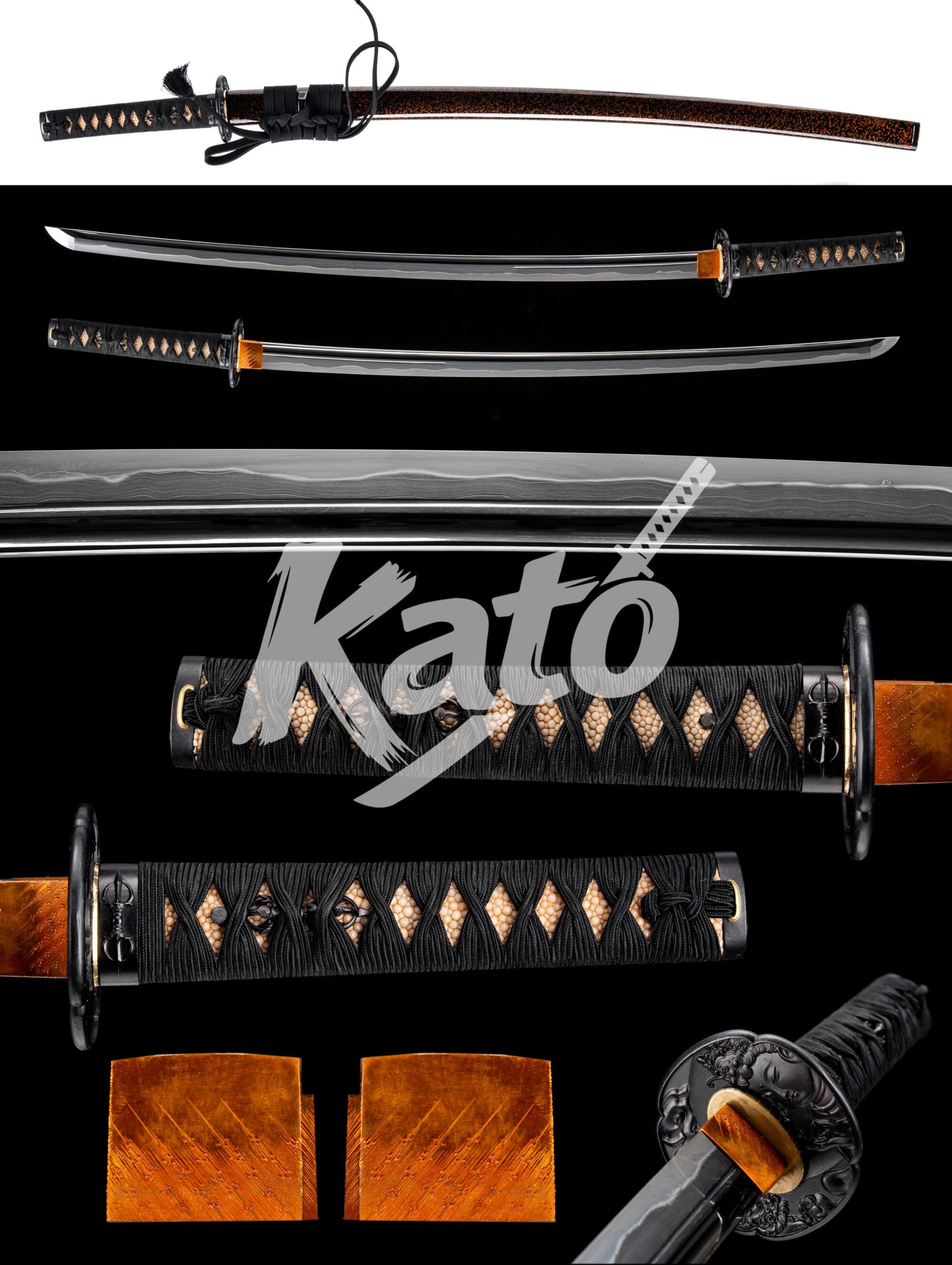 d1809e8e7fe3adb419eadff549fe1622 Naie Shizu “Unmei” Katana – U.S. Client Custom Commission, Nanbokucho Revival Folded Steel Samurai Sword