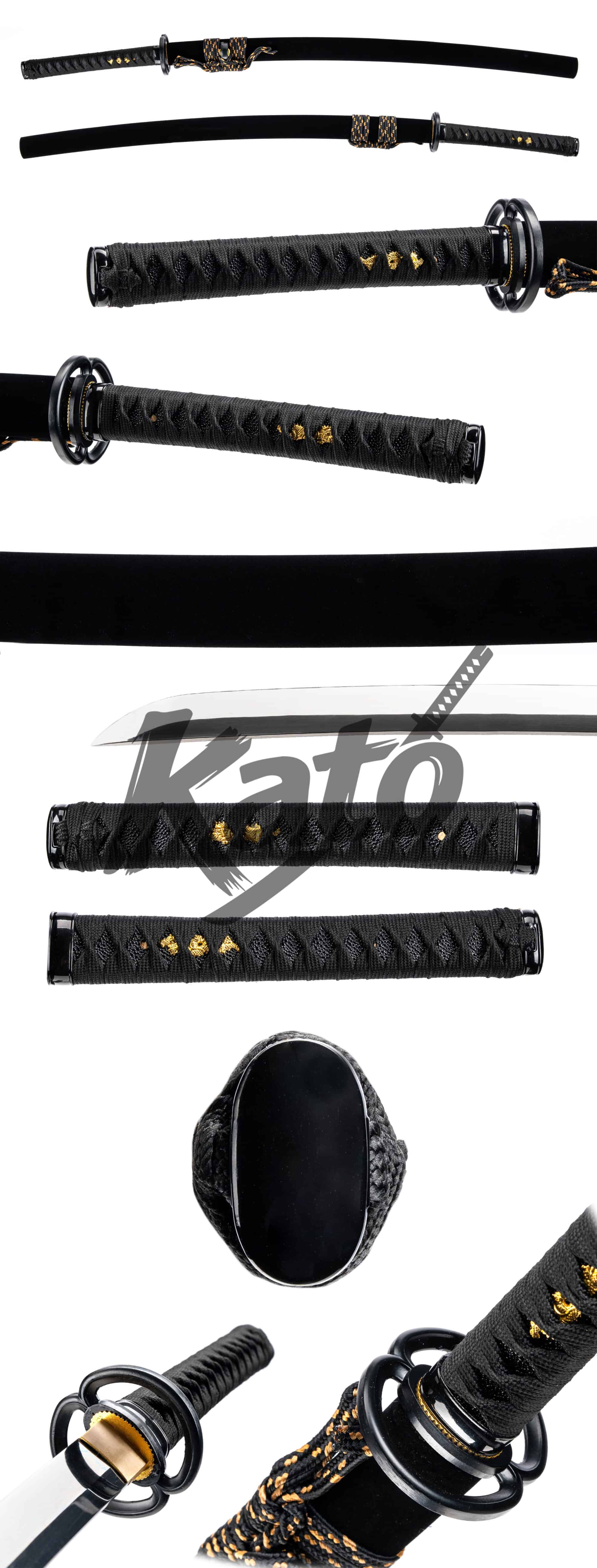 32 Black Katana 5160 Steel – Hand Forged Samurai Sword, Razor Sharp Full Tang Blade