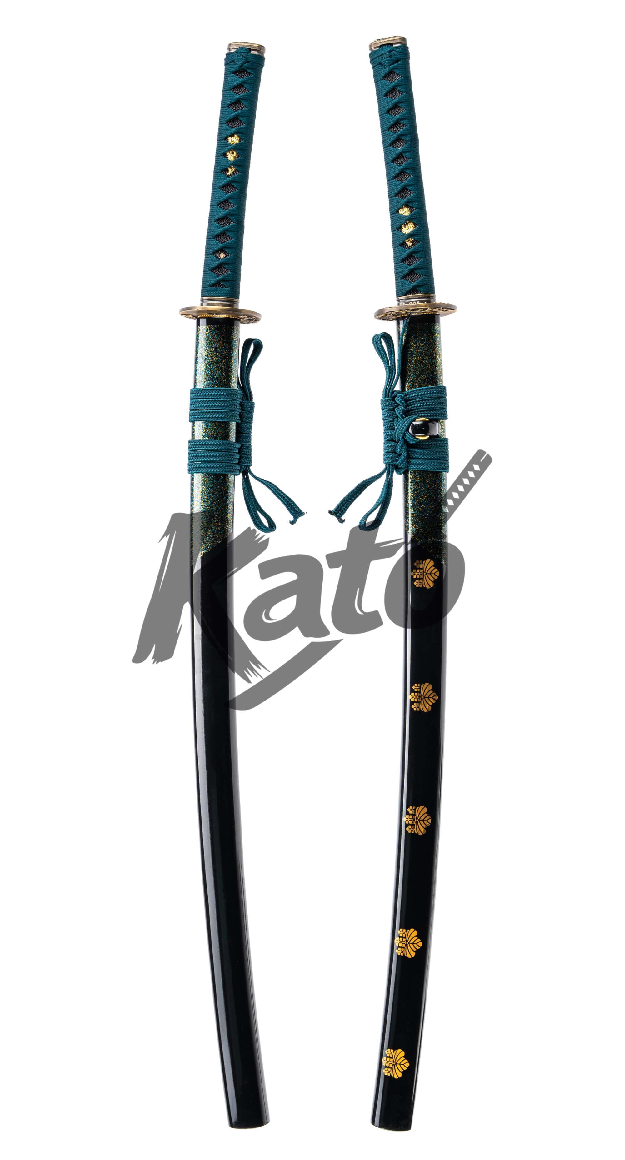 7 Blackened Katana 5160 Steel – Engraved Samurai Sword, Razor Sharp Blade