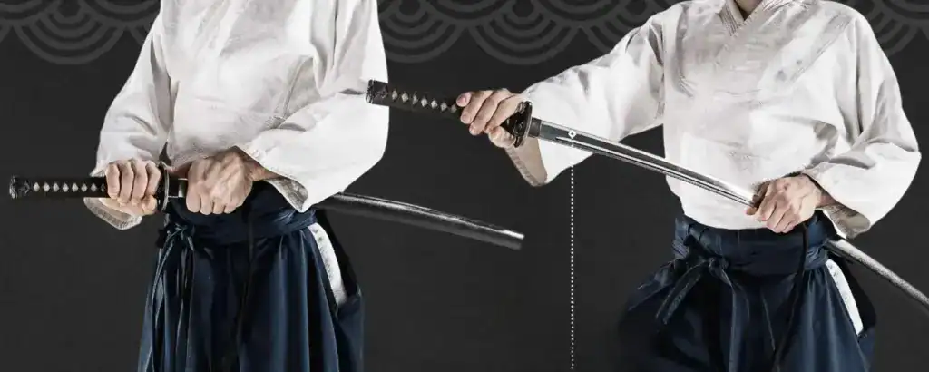 Katana edge facing upward