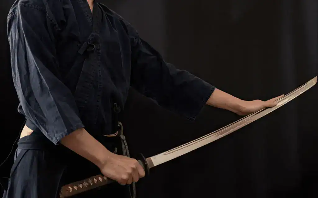Katana stance showing control balance