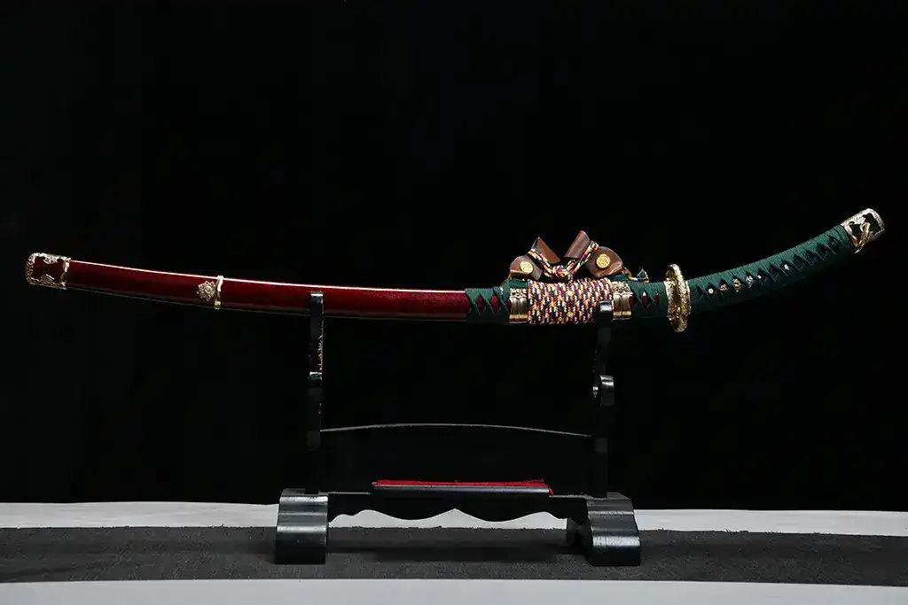 Japanese tachi sword on stand