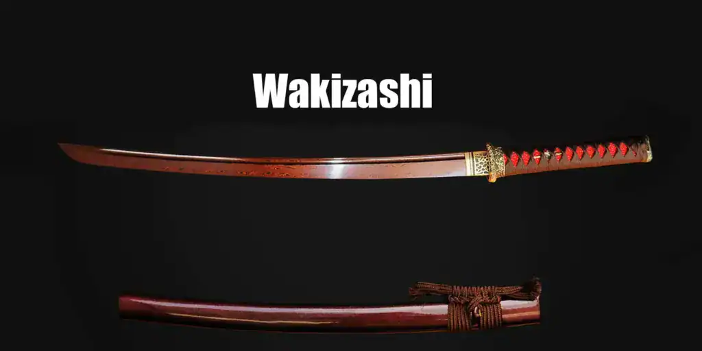 Traditional wakizashi short sword display