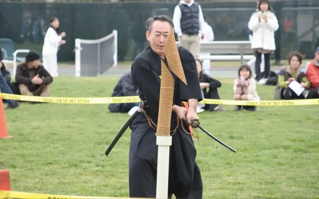 Tameshigiri sword cutting practice