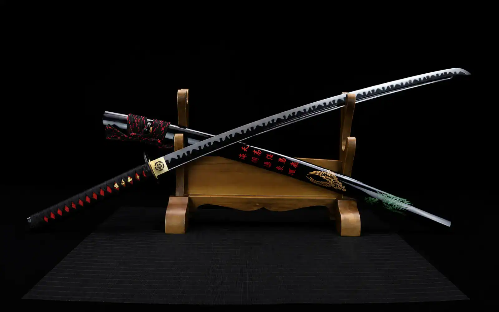 real katana swords on display
