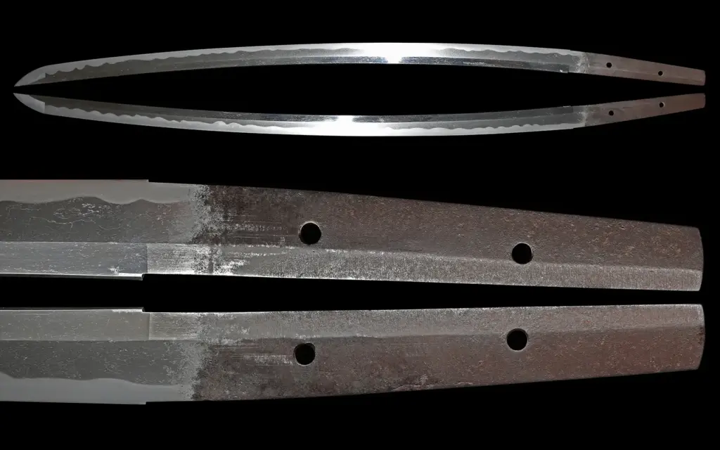 Katana blade profile and tang detail