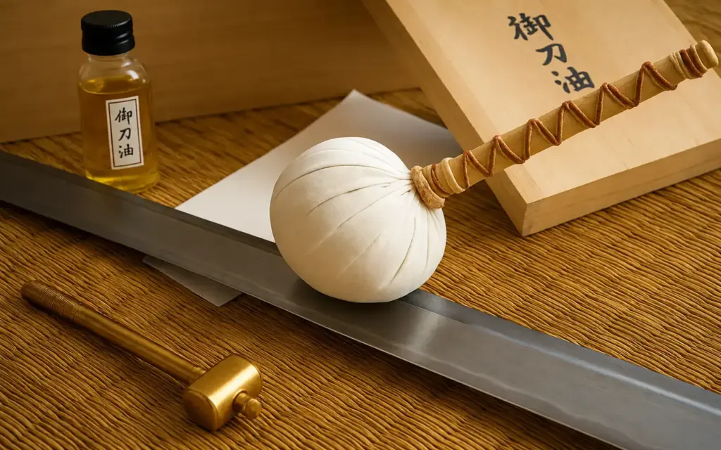 katana cleaning oil and cloth