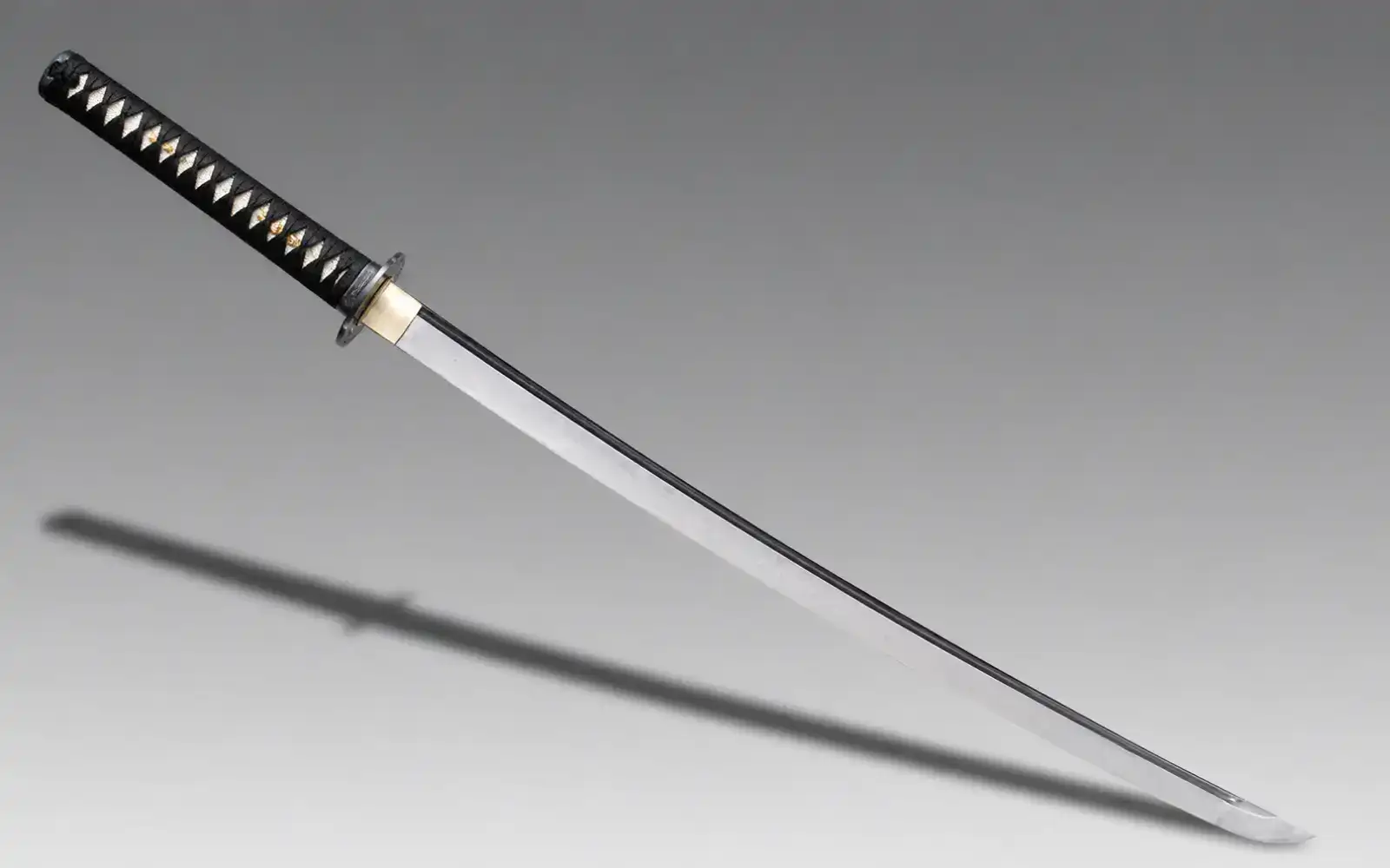 katana sword on gray background