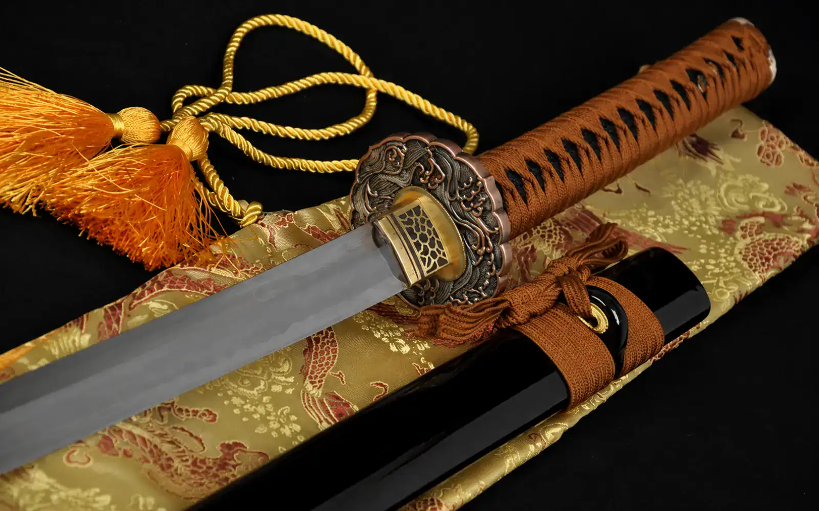 Japanese katana displayed before purchase
