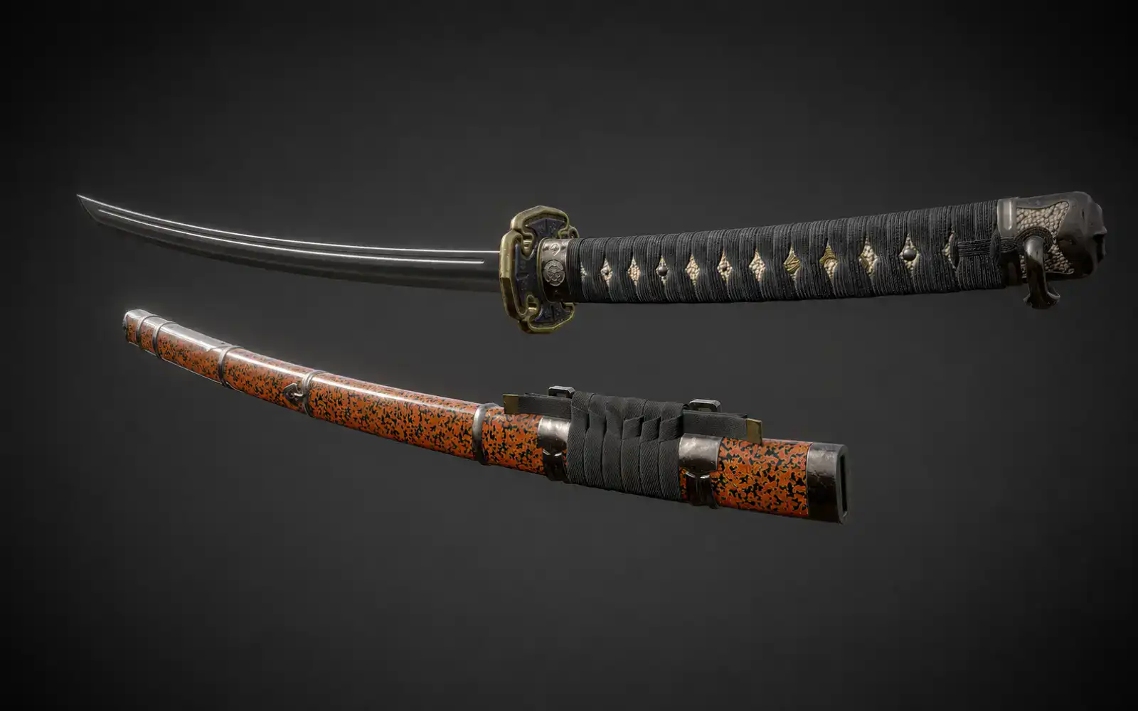 Katana with fitted saya scabbard