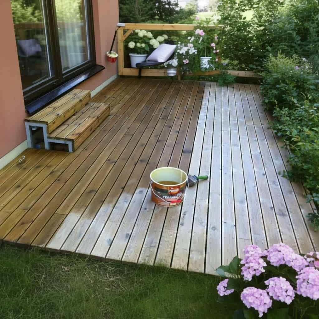 Pooleliolev terrassi õlitamine