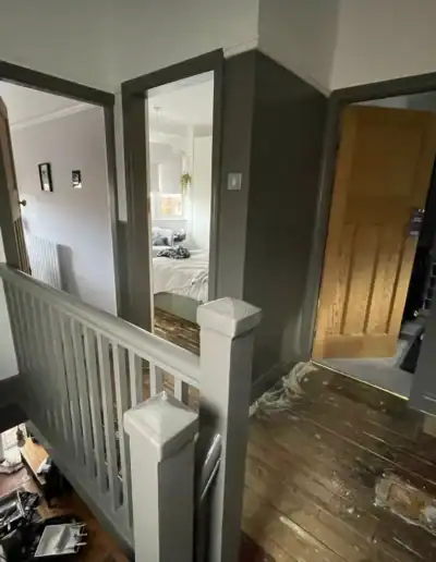 Interior wall painting and renovation by KB Decorating in a residential property.