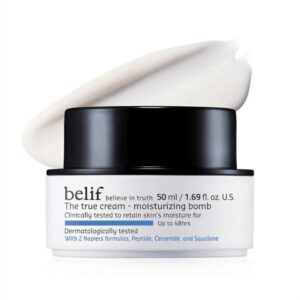 Belif The True Cream Moisturizing Bomb – intensive 48-Stunden-Feuchtigkeitscreme für trockene Haut.