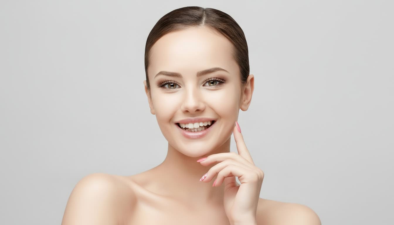 Beauty-Porträt mit natürlichem Look – Symbol für professionelle Wimpernverlängerung und gepflegte Nagelservices bei K BEAUTY DE.