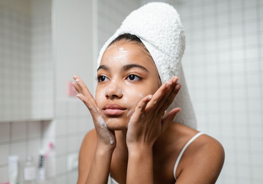 Gesichtsreinigungsgewohnheiten