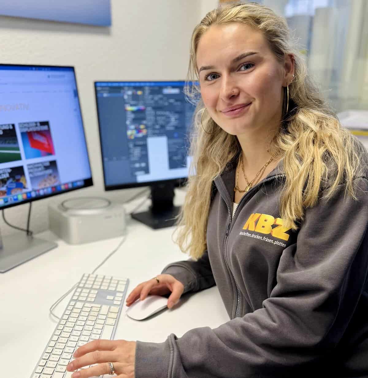 Jil Schwehn - Medienoperating und Grafikdesign bei KBZ Werbetechnik in Köln