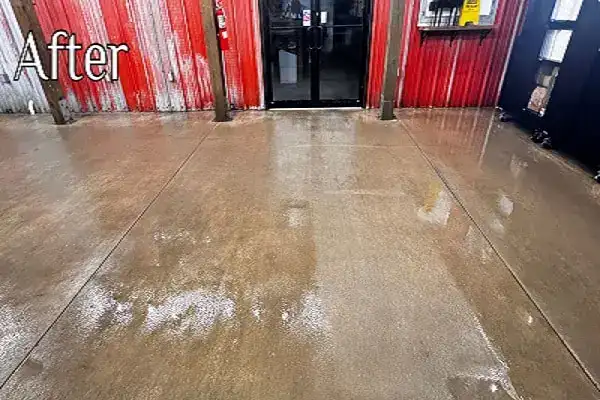Restaurant concrete after cleaning — Slaps BBQ, Kansas City