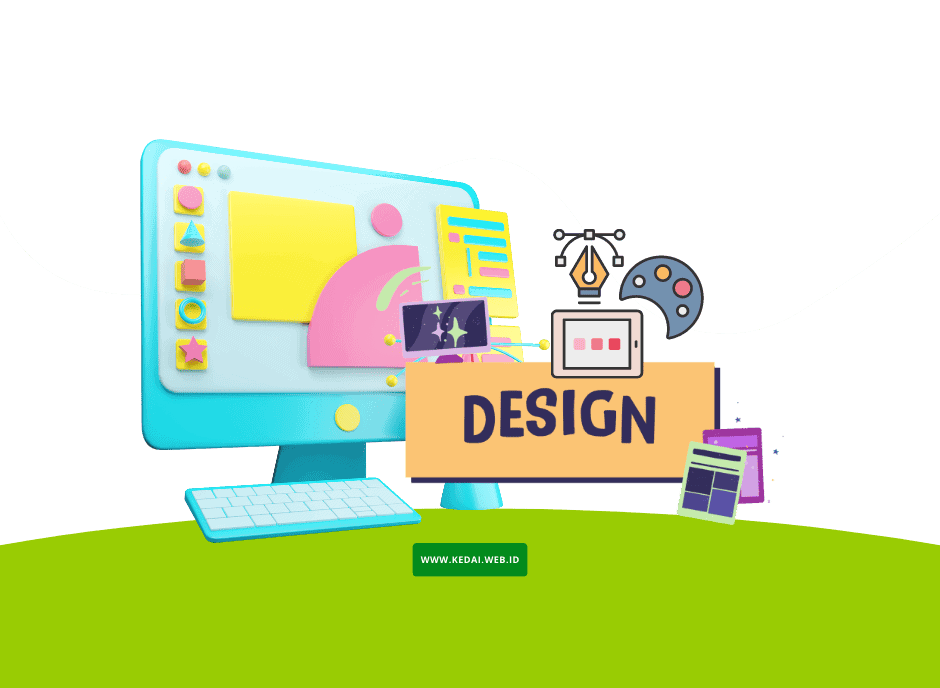 Desain grafis dan pembuatan website kreatif di Kedai Website Indonesia.