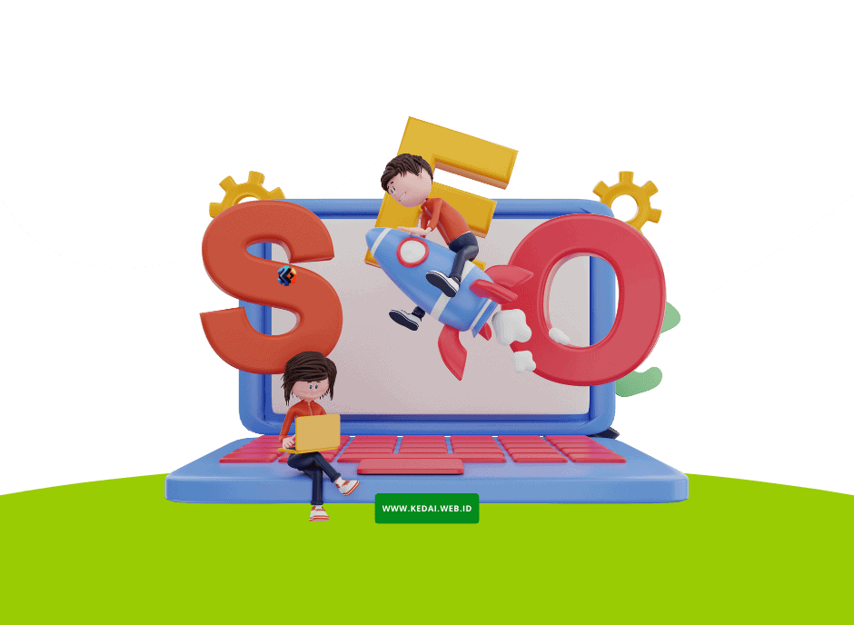 Desain ilustrasi website dan teknologi digital yang modern dan inovatif untuk jasa pembuatan website Indonesia.