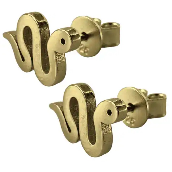 18K Gold Plated Titanium Steel Snake Stud Earring