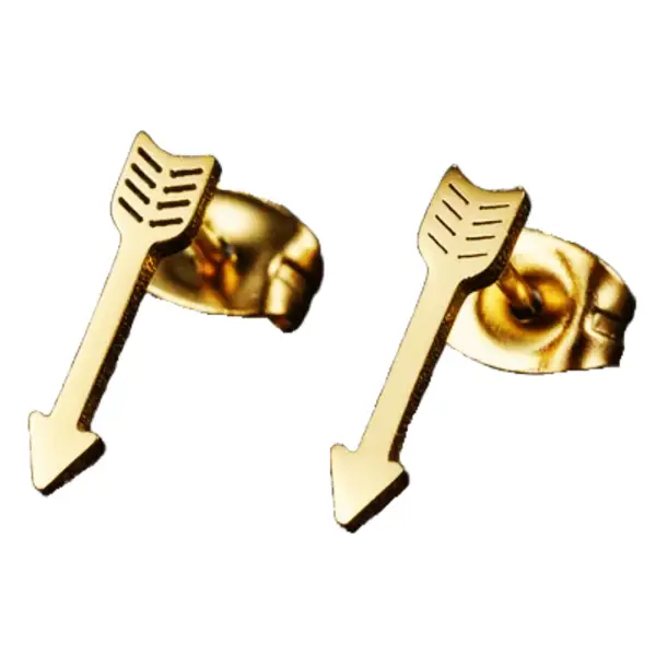 Gold Arrow Ear Studs