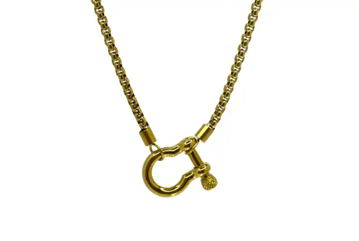 Horse Stirrup Gold Necklace