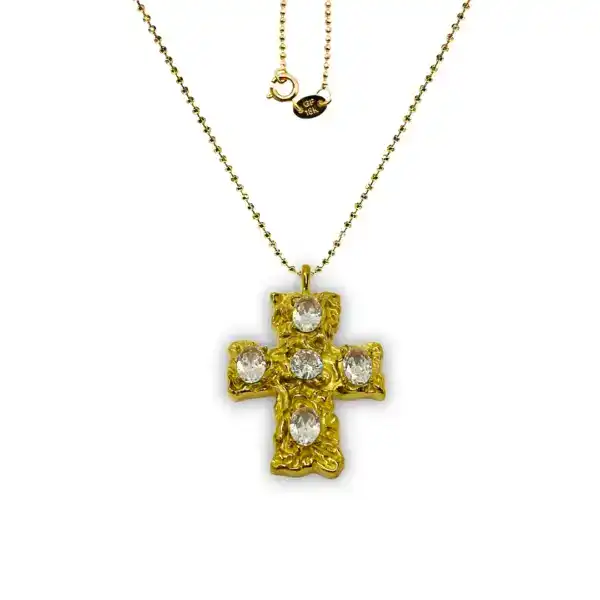 Divine Radiance Cross Charm Necklace Keira K