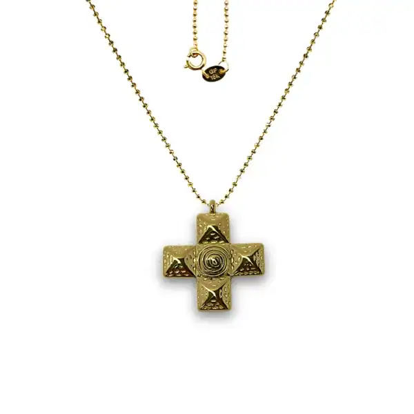 Divine Wave Cross Charm Necklace Keira K