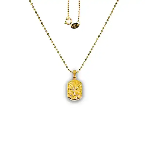 Golden Stellar Lumina Charm Necklace Keira K